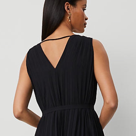 🔥🔥🔥 Ann Taylor pleated Maxi Swing Dress size L 🔥🔥🔥 - Picture 4 of 4